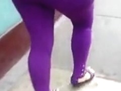 Hot Sexy Latina MILF in Thight Pants Outside