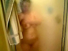 My GF standing nude in bathroom