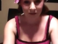 Pigtailed redhead girl uses various sextoys to masturbate