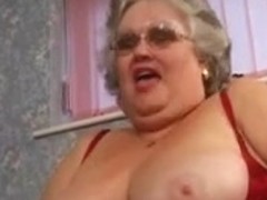 Big Beautiful Woman granny sucks and bonks in nylons