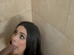 Eating his ass after he fucks her mouth