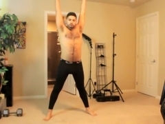 Don Stone Hot Hairy Latino In Tights Doing Yoga 1