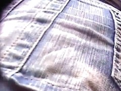 Sweet remarkable ass in jean in hot upskirt video