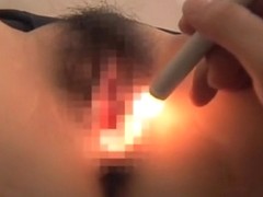 Japanese teen got her twat toyed at gyno.s office