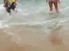 Helping nature, stranded dolphin in Brazil