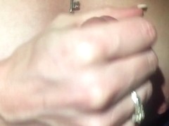 Topless amateur wife works my cock for big cumshot