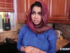 Middle Eastern cutie Ada cream filled by massive hard cock