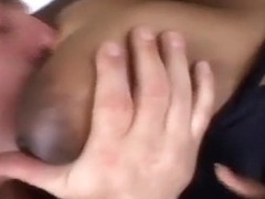 White Stud Cums In Black Whore's Mouth
