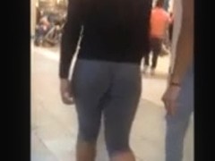 shopping mall teen tight grey pants