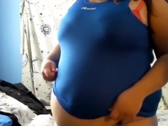 BBW Trying Old Clothes That's too Tight