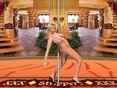Hot Curvy Blonde Teen Striptease