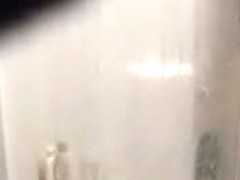 Spy shower cam gets mature babe showering
