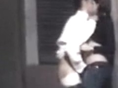 Couple having sex in public on street Hidden Cam