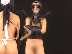 Japanese ladies doing their best to become real samurais