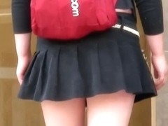 Sexy video up a teenage girls short skirt