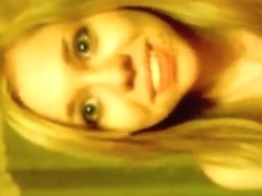 Nude blonde fingers herself on webcam