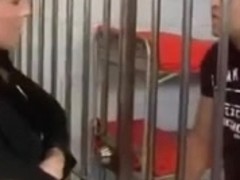 Female officer makes prisoner her sissy whore