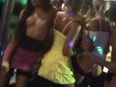 Sexy Russian lesbians fucking in the strip club!