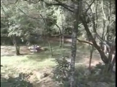 Forest sex with a TS slut