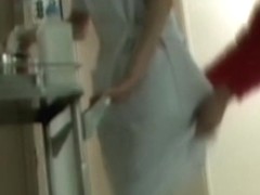 Quick bottom sharking for the shocked Japanese nurse