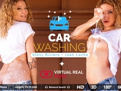 Juan Lucho  Stasy Riviera in Car washing - VirtualRealPorn