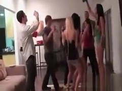 Gorgeous Excited Teens Dancing And Flashing Tits At A Party