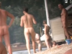 An extremely alluring nude beach voyeur vid