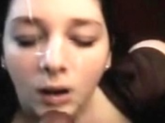 White big beautiful woman milking cum out of a BBC