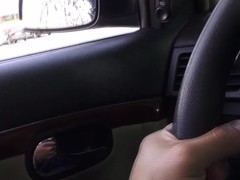 Cute teenage hitchhiker fucked by the car