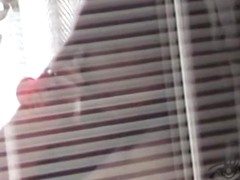 Girl with sexy panties gets caught by spy in voyeur video