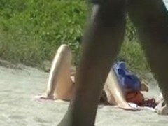 My Wife Tatiana Nude Beach Cock Teaser! Swarmed By Voyeurs!