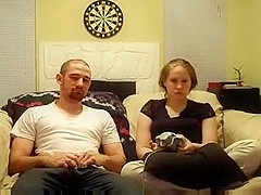 Hot amateur porn of a video-games-loving couple