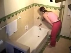 Hot masturbation of my girl in bathroom. Hidden cam