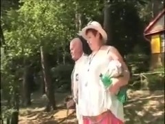 Old Man and Old Wife Fuck Young Woman