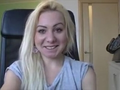 Beautiful smile of the prettiest amateur blonde ever