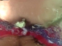 Amateur couple is having sex in a water here