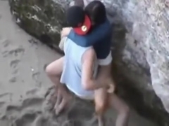 Couple has sx on a beach