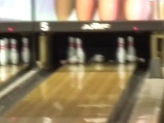 This hottie lost me bowling challenge and needs to suck my dick