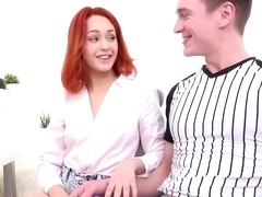 Red haired babe, Michelle Can is fucking like a whore and sucking dicks balls deep