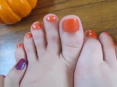 Cute Halloween themed feet