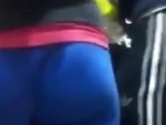 PHAT PLUMP ASS IN BLUE TIGHTS