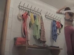 Doll in changing room is giving great nude show on spy cam