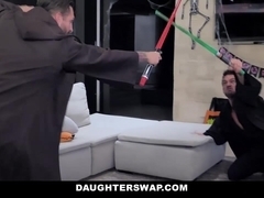 DaughterSwap - Hot Babes Stick Light Sabers In Each Others Pussies