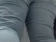 Girl shows candid ass on a spy cam in the dressing room
