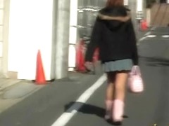 Sharking scene of phenomenal Japanese chick and some fast lad