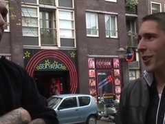 Dutch hooker being cumshowered by tourist