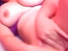Busty French slut masturbating on her webcam show