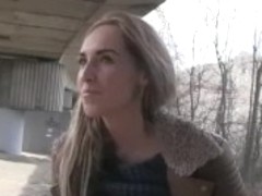 PublicAgent Long haired blonde fuckoing in public