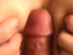 Perfect charmer masturbated dude's dick with her big tits