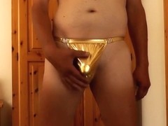 sexy geiler goldener string